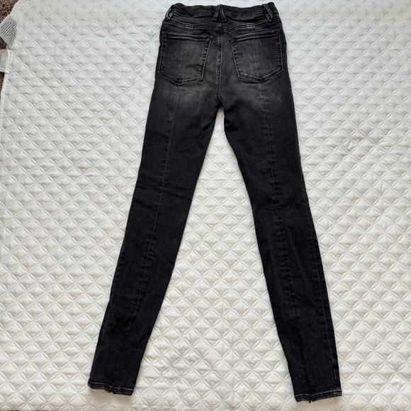 Good American Good Legs w/ Zip Ankle Stretch Black Denim Jeans - Size 4/27 - Picture 10 of 15